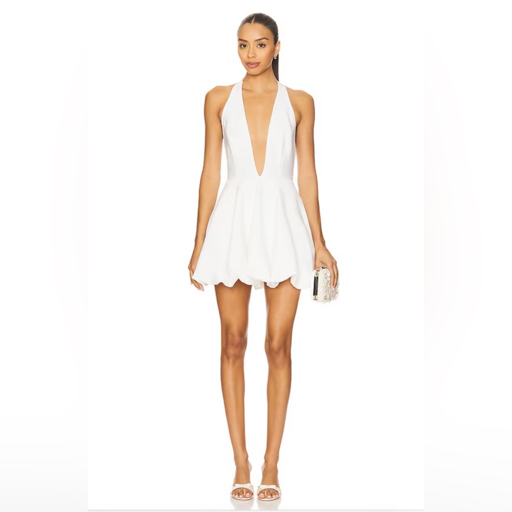 Elliatt Fiona Bubble Skirt Mini Dress in White